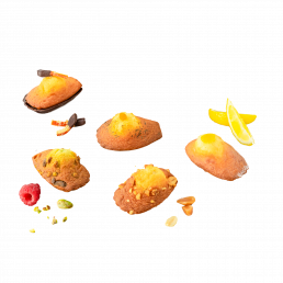 assortiment de madeleine aux fruits