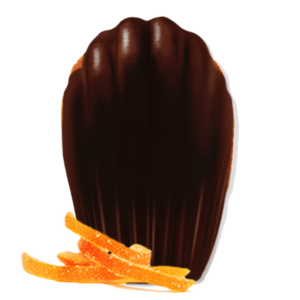 madeleines artisanales chocolat noir orange