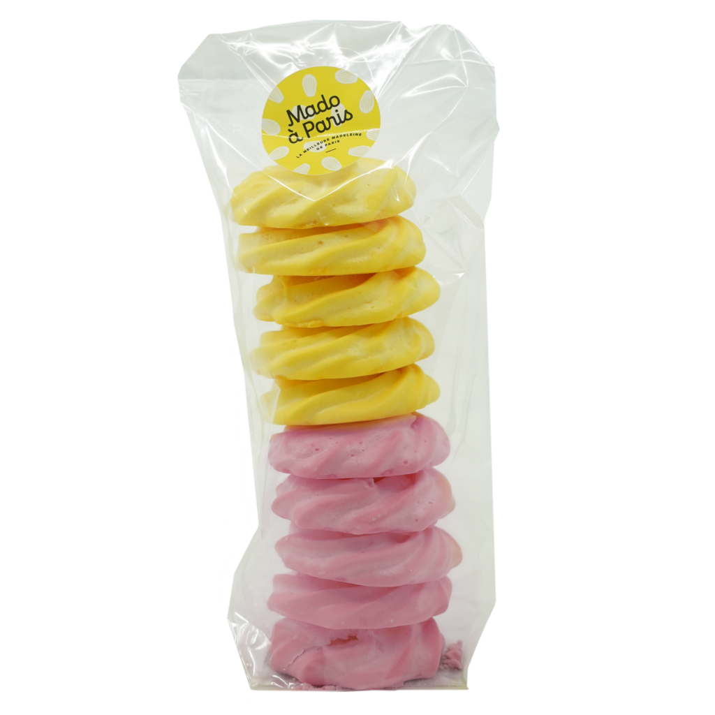 Assortiment de meringues (fraise & citron) 5 x 5 Mado à Paris